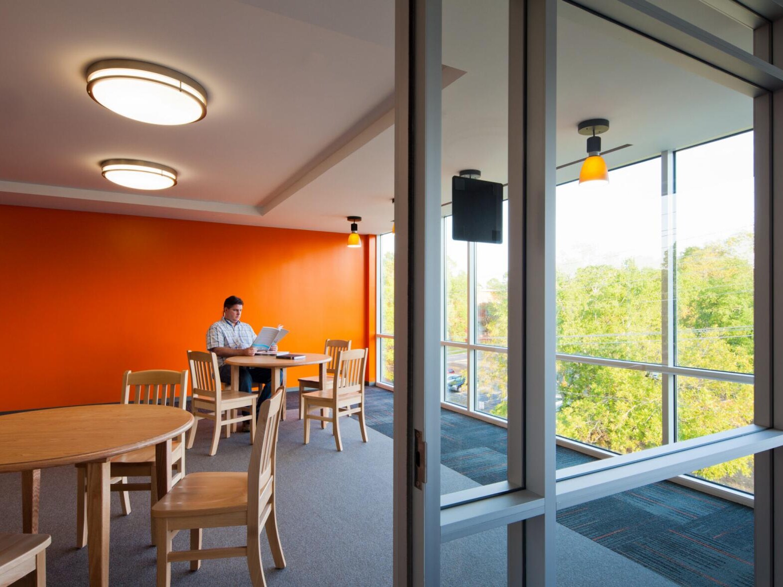 university residence hall common space