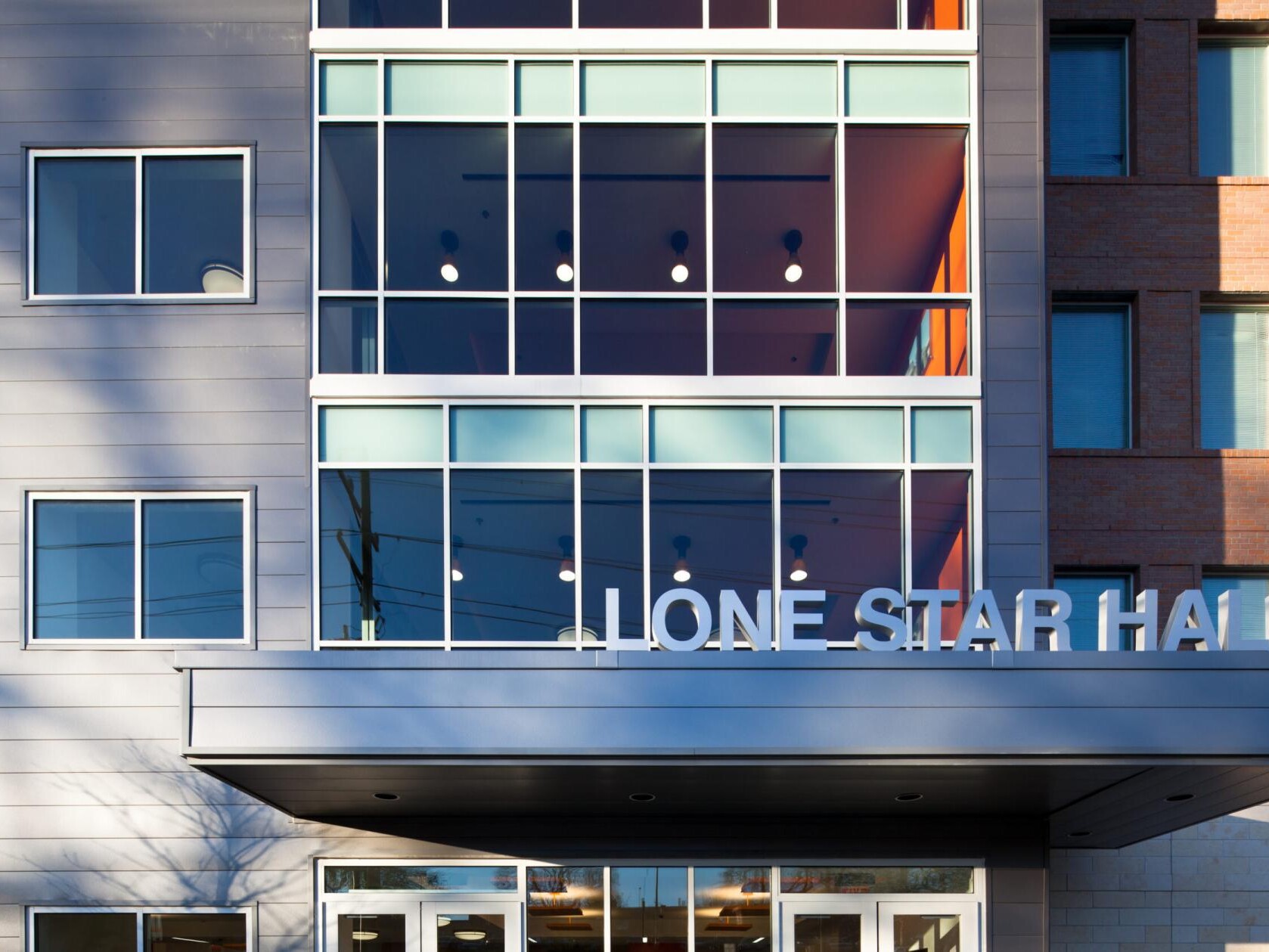 Residence hall entrance