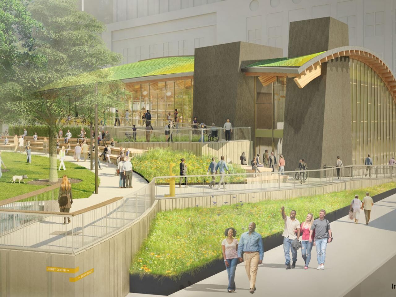 Rendering of building
