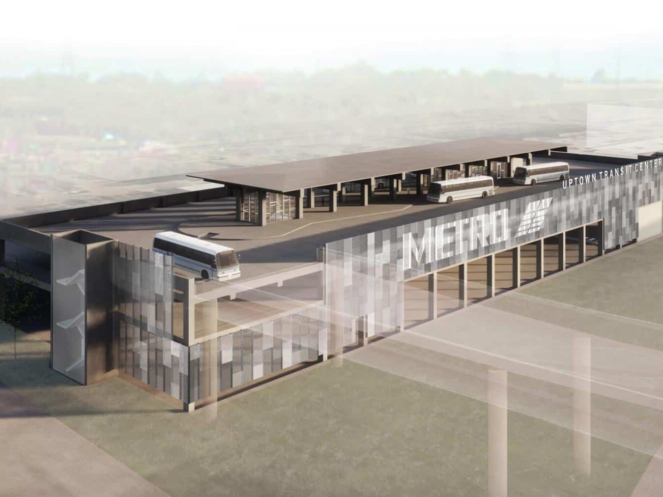 Rendering of a metro station