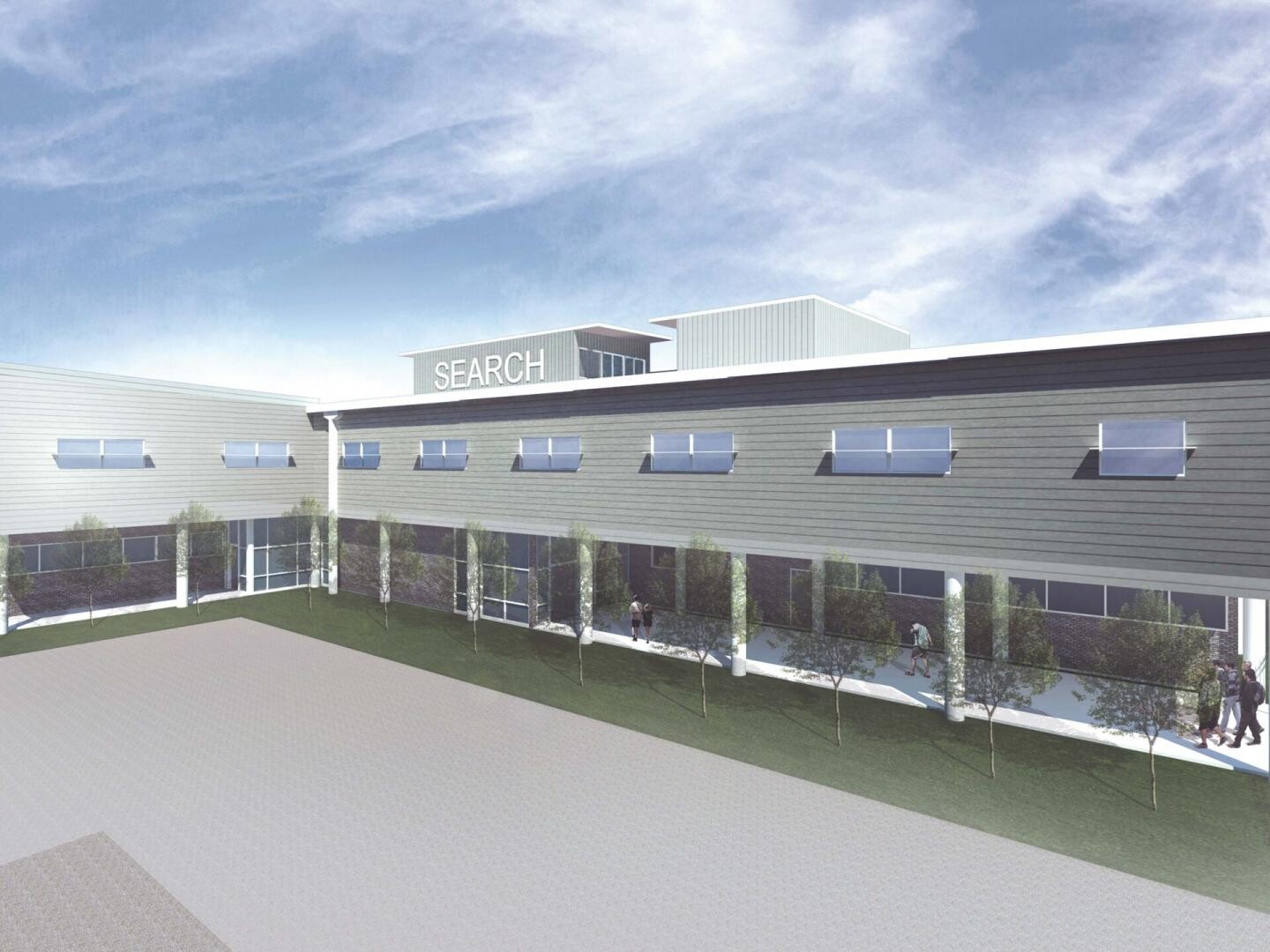 rendering of exterior of building