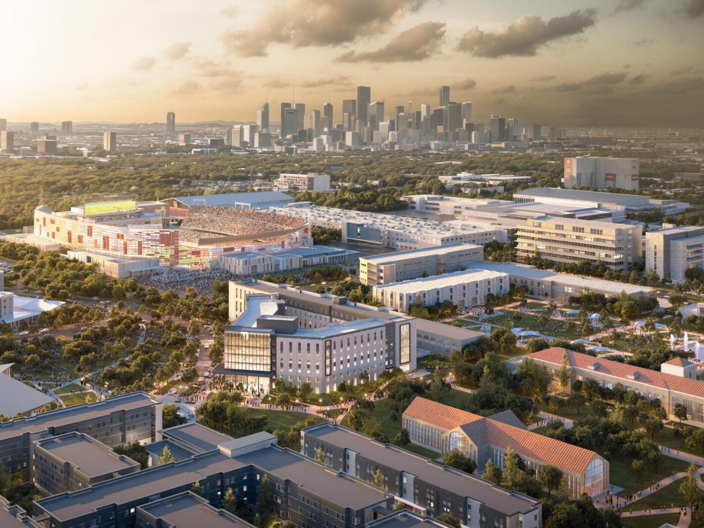 Aerial of university of houston