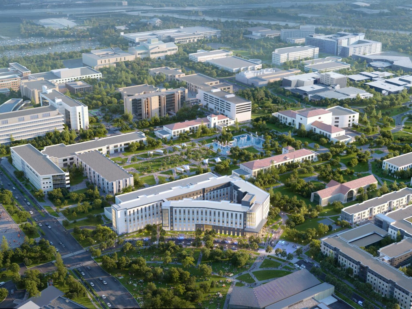Aerial of university of houston